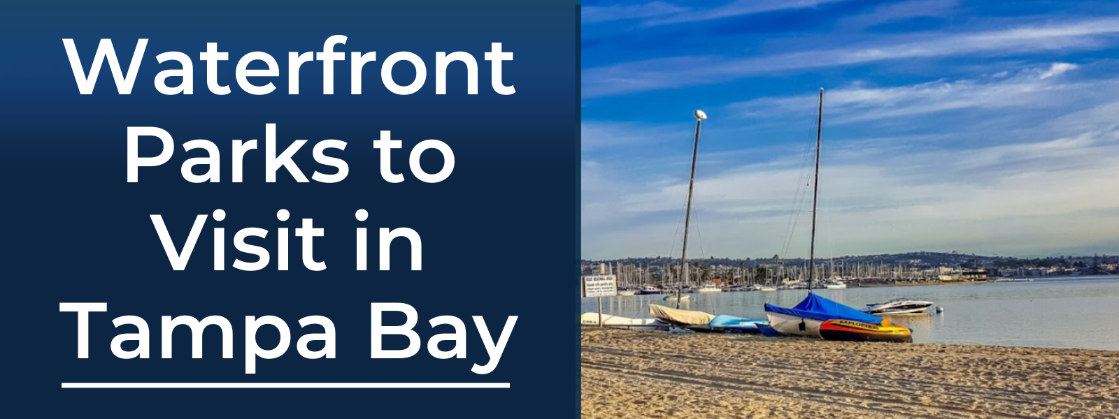 Aerial view of Tampa Bay at dusk, water in forefront 