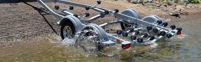 boat trailer with rollers