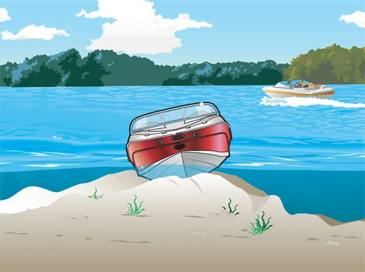 boat-ran-aground-beached