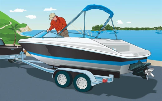 Who is responsible for performing the pre-departure check of a recreational boat?
