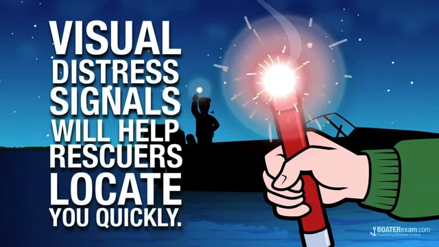 What are visual distress signals used for?